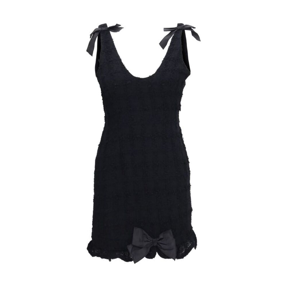 Alessandra Rich Women Checked Bouclé Tweed Mni Dress With Bows